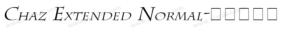 Chaz Extended Normal字体转换